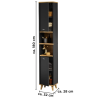 Korfu tall bathroom cabinet, 32 x 180 x 28 cm