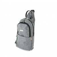 Men's backpack with one strap, gray