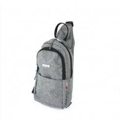 Men's backpack with one strap, gray