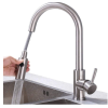 Homelody Grifo de cocina con 2 pulverizadores, grifo extraíble para fregadero de cocina, grifo de cocina de acero inoxidable con grifo mezclador de ducha, grifo de cocina de alta presión