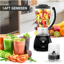 Homelux Smoothie-Mixer mit Kunststoffständer 400 W, Volumen 1,5 l, Rot