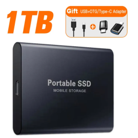 1 TB tragbare SSD USB 3.0/Typ-C-Festplatte für Laptop/Desktop/Mac/Telefon