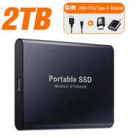 2 TB USB 3.0/Typ-C tragbare SSD-Festplatte für Laptop/Desktop/Mac/Telefon
