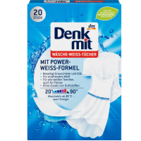 Салфетки Denkmit для стирки белого белья, 20 шт, Германия