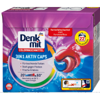 Капсули для прання кольорової білизни Denkmit 3 в 1, Німеччина
