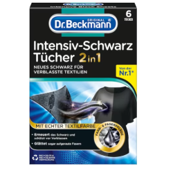 Servietten zur Wiederherstellung schwarzer Farbe und Stoffe, 6 Stück
