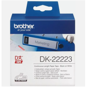 Brother DK 22223 Dk-22223 etiqueta blanca para carpetas