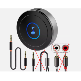 BLACKHORSE Bluetooth 5.0 приймач для стереосистеми, AUX Bluetooth адаптер для HiFi, колонок, телевізора, ПК, аудіоприймач для роз'єму 3.5 / RCA, низька затримка і HD аудіо, підключення двох пристроїв