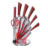 Royal Line knife set made of stainless steel, 8 pieces with stand