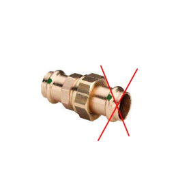 Screw connection Viega SC Sanpress 2260 Bronze, diameter 28 mm