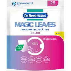 Hojas de detergente en polvo Leaves Color para ropa de color, 25 hojas