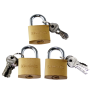 Padlock keyed alike 3 pieces with 18 keys