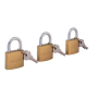 Padlock keyed alike 3 pieces with 18 keys