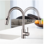 Homelody 2 Spray Kitchen Faucet, Pull Out Kitchen Sink Faucet, Stainless Steel Kitchen Faucet with Shower Mixer Tap, High Pressure Kitchen Faucet