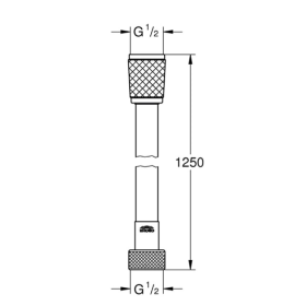 Grohe Brauseschlauch Relexaflex 1/2" x 1/2" 1250 mm chrom