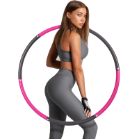 sinocare Hula Hoop, Slim Hoop Adult Slimming Hoola Hoop Pink and Blue