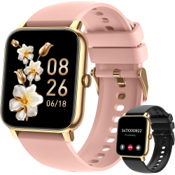 Smartwatch Women Men 1.47 Inch Smart Watch with Notifications, IP68 Waterproof Fitness Watch Women Men with 24 Sports Modes Pink