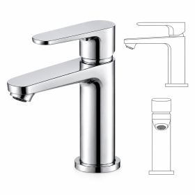 Mezclador de lavabo Hansgrohe Rebris S, 110 mm, con tirador, ahorro de agua