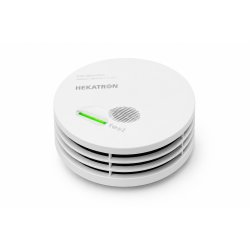 Hekatron Genius Plus Edition 2021 - Detector de humo con pilas y pegatinas
