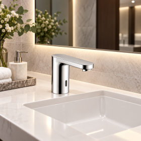 Електронний змішувач для умивальника hansgrohe Vernis Blend для холодної води з батарейкою 6 В