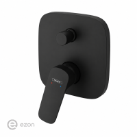 Смеситель для ванны hansgrohe Logis скрытого монтажа на 2 потребителя iBox Universal матовый чёрный