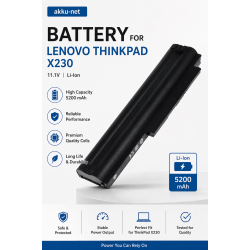 Battery for Lenovo ThinkPad X230, Li-Ion, 11.1 V
