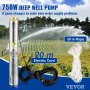 Submersible well pump VEVOR 105 l/min stainless steel, water pump depth 62 m