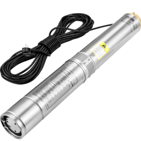 Bomba de pozo sumergible VEVOR 105 l/min de acero inoxidable, profundidad de bomba de agua 62 m