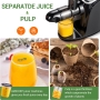 AMZCHEF Entsafter Gemüse und Obst mit 2 Geschwindigkeitsmodi - Slow Juicer mit Tragbare Flasche und 2 Tassen