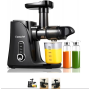 AMZCHEF Vegetable and Fruit Juicer with 2 Speed Modes - Slow Juicer with Portable Bottle and 2 Cups