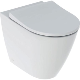 GEBERIT floor-standing WC without flush rim with quiet soft seat + bidet