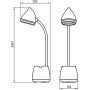 Table lamp Philips LED reading desk lamp Hat 4.5W 3000/4000/5700K 1800mAh (lithium battery) White