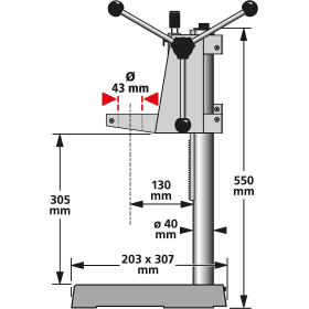 Wolfcraft drill stand (5027000), silver, 5027000