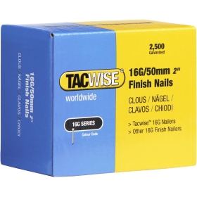 Tacwise 16-Gauge-Finish-Nägel. 50 mm (2500-Box) F16. Gerade Brad-Nägel