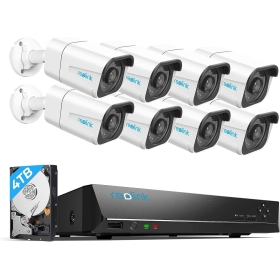 Kit de cámara de seguridad Reolink 4K Videovigilancia con cámara IP PoE 8X 8MP