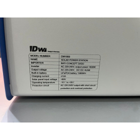 Солнечная электростанция DW1800 с максимальной мощностью 1800 Вт и емкостью аккумулятора 1380 Ач