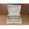 Relaxdays lockable cash drawer, iron cash register, 8.5 x 30.5 x 24.5 cm