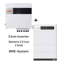 Solar module inverter 5 kW + 2 batteries 2.5 kW +BMS