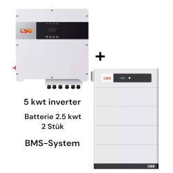 Solarmodul Wechselrichter 5 kW + 2 Batterien 2,5 kW +BMS 