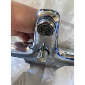 GROHE Grohtherm 800 - Thermostat-Wannenbatterie (inkl. Auslauf mit Applikator, Sicherheitsverschluss bei 38°, mit S-Steckern)