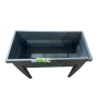 EDA – Espace Potager Veg&Table City 57 L – Zone Retention d'Eau – Pieds avec Bouchon Evacuation – 76 x 38.5 x 68 cm – Anthracite gray