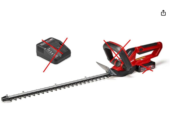 Акумуляторний тример для живої огорожі Einhell GC-CH 1855/1 Li Kit Power X-Change (18 В, довжина різання 55 см, відстань між зубцями 18 мм, поворотна ручка, контейнер для обрізків, включаючи акумулятор 2,5 Аг та зарядний пристрій) Акумуляторний тример для живої огорожі Einhell GC-CH 1855/1 Li Kit Power X-Change (18 В, довжина різання 55 см, відстань між зубцями 18 мм, поворотна ручка, контейнер для обрізків, включаючи акумулятор 2,5 Аг та зарядний пристрій)
