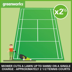 Аккумуляторная газонокосилка Greenworks 