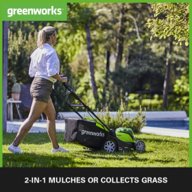 Аккумуляторная газонокосилка Greenworks 