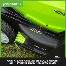 Аккумуляторная газонокосилка Greenworks 