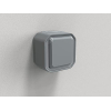 LEGRAND Toma IP55 2P+T 16A with protective flap, grey – for outdoor use