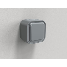 LEGRAND Toma IP55 2P+T 16A із захисною кришкою, сірий – для зовнішнього використання