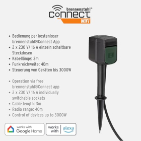 Brennenstuhl Connect Wi-Fi садова/вулична розетка 