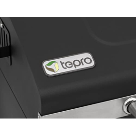 Barbacoa de carbón Tepro Toronto Easy con 2 asas de transporte resistentes, tapa de funcionamiento suave, termómetro y contenedor de cenizas, dimensiones aprox. 67,5 x 43,3 x 45 cm.