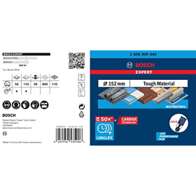 Bosch Professional 1x Drill Bit Seghe Expert Tough Material for Wood with Metal, Ø 152 mm, Trapano Percussion Accessory